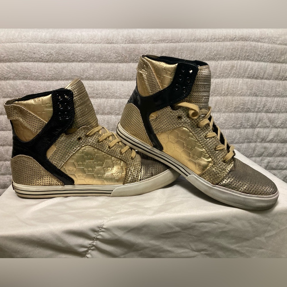 SUPRA Gold & Black Shoes /Boots SZ 11